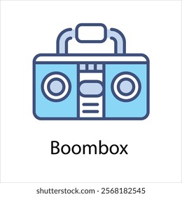 Boombox Vector icon stock illustration