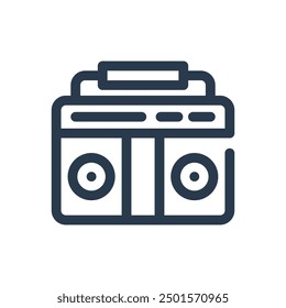 Boombox Y2K Vector Icon Illustration