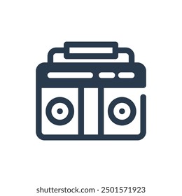 Boombox Y2K Vector Icon Illustration