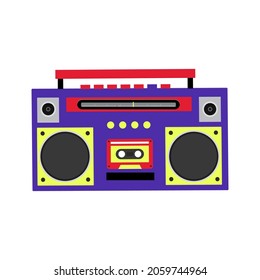 Boomboxbright Vintage Cd Cassette Player Disco Stock Vector (Royalty ...