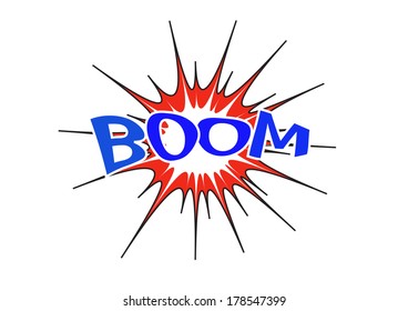 Boom-Comic Speech Bubble, Cartoon 