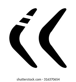 boomerang - black vector icon