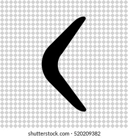 Boomerang - black  vector icon