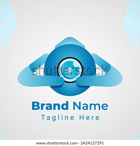 Boomerang Camera Logo, combination of camera and 3 boomerang