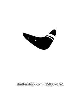 boomerang doodle icon vector hand drawing 