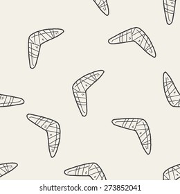 Boomerang Doodle Seamless Pattern Background