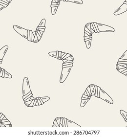Boomerang doodle seamless pattern background