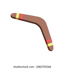 Boomerang Emoji Vector Illustration Wooden