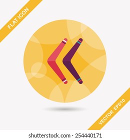 boomerang flat icon with long shadow