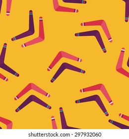 boomerang flat icon seamless pattern background
