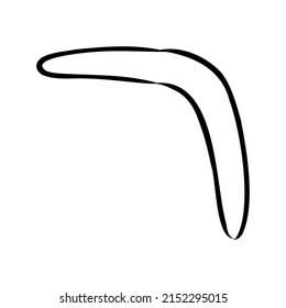 Boomerang in flight. Vector drawing boomerang vector