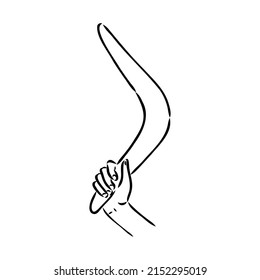 Boomerang in flight. Vector drawing boomerang vector
