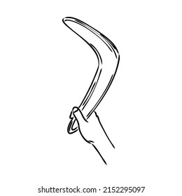 Boomerang in flight. Vector drawing boomerang vector