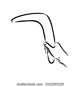 Boomerang in flight. Vector drawing boomerang vector
