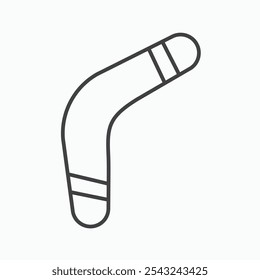 Boomerang icon in black outlined and solid.