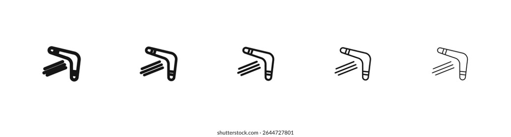 Boomerang icon flat illustration set logo