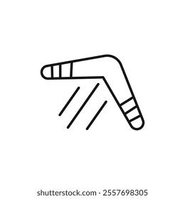 Boomerang icon Isolated flat vector in outline