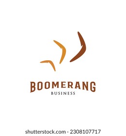 Boomerang Icon Logo Design Template