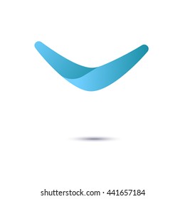 Boomerang icon. Logo. Vector illustration.