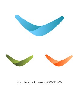 Boomerang icon. Logo. Vector illustration.