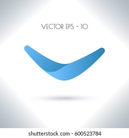 Boomerang icon. Logo. Vector illustration.