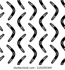 Boomerang Icon Seamless Pattern, Boomerang Vector Art Illustration
