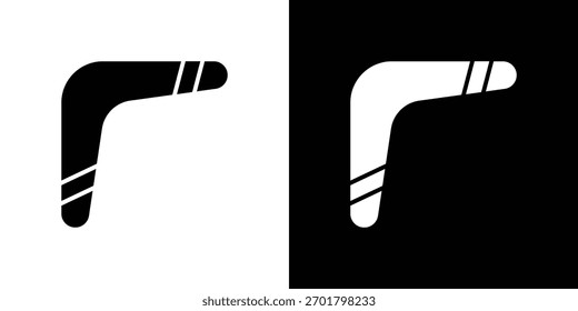 Icono de boomerang, estilo plano simple. para diseños ui o ux