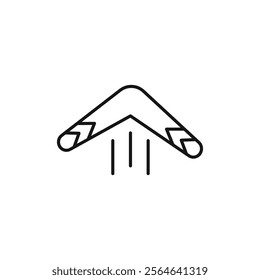 Boomerang icon Simple thin line flat symbol