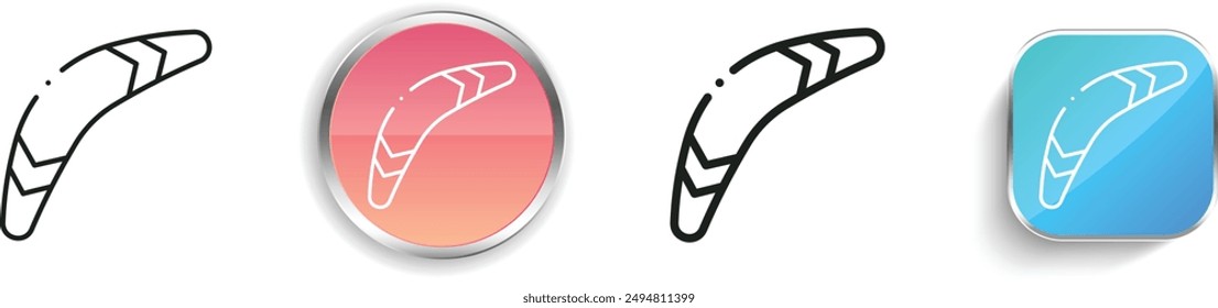 boomerang icon. Thin Linear, Regular and Button Style Design Isolated On White Background