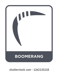 boomerang icon vector on white background, boomerang trendy filled icons from Stone age collection, boomerang simple element illustration