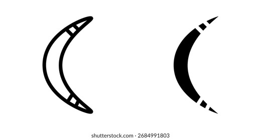 boomerang icon white on background