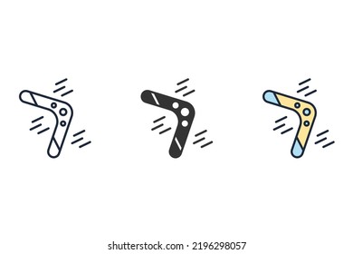 Boomerang icons  symbol vector elements for infographic web