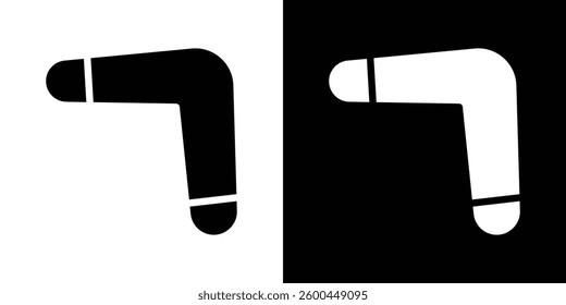 Boomerang icons vectors set in solid style.
