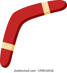 A Boomerang Isolated Vector Illustration.