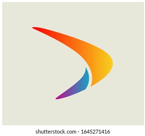 Boomerang logo design with modern vibrant colors