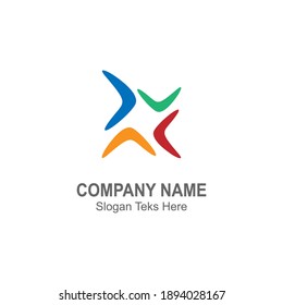 Boomerang logo icon illustration vector flat design