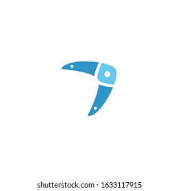 Boomerang logo illustration vector flat design
