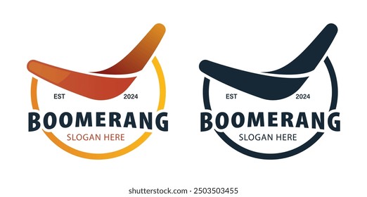 Ilustrador de diseño de Vector de logotipo de boomerang