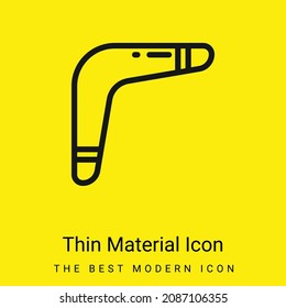 Boomerang minimal bright yellow material icon