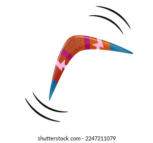 Boomerang de fondo blanco. Ilustración vectorial.