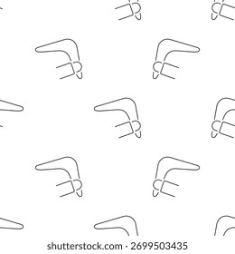 boomerang seamless pattern isolated on transparent background.
