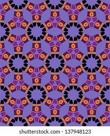 Boomerang Seamless Pattern on violet background