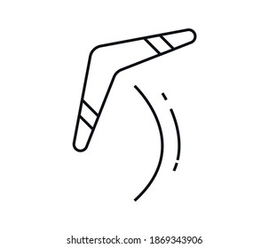 Boomerang Silhouette Illustration On The White Background. Vector Illustration
