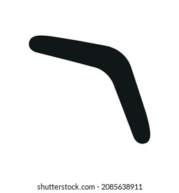 Boomerang simple silhouette vector symbol