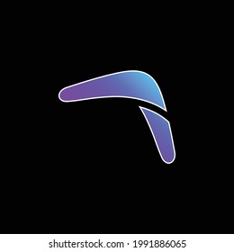 Icono del vector de gradiente azul Boomerang Stick