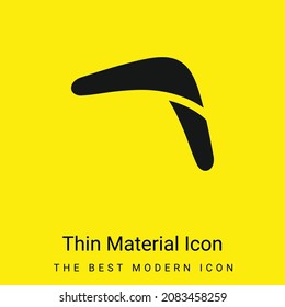 Boomerang Stick minimal bright yellow material icon