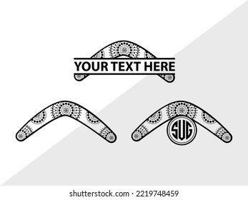 Boomerang SVG Printable Vektorgrafik