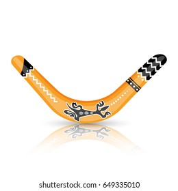 Boomerang tool constructed as flat air foil vector illustration