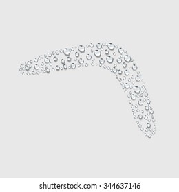 Boomerang , transparent water drop vector ,boomerang logo icon vector
