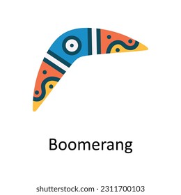 Icono plano del vector Boomerang. Símbolo deportivo y de juegos sobre fondo blanco Archivo EPS 10